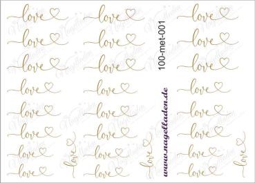 Nail Water Tattoo (Prints) metallic 001 (Gold)