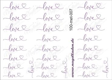 Nail Water Tattoo (Prints) metallic 007 (Lila)