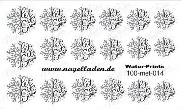 Nail Water Tattoo (Prints) small metallic 014 (Silber)