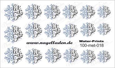 Nail Water Tattoo (Prints) small metallic 018 (Blau)