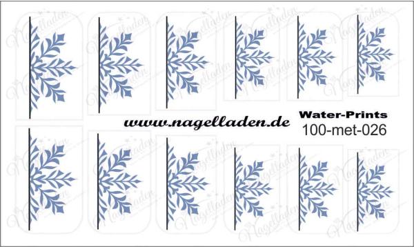 Nail Water Tattoo (Prints) small metallic 026 (Blau)
