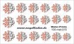Nail Water Tattoo (Prints) small metallic 015 (Rot)