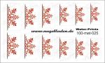 Nail Water Tattoo (Prints) small metallic 025 (Rot)